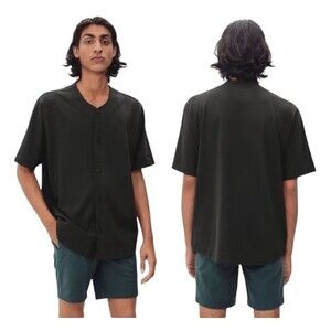 Everlane Mens The Premium-Weight Baseball Tee Cotton Black Casual Retro Large